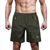 MAGCOMSEN Men’s Outdoor Quick Dry Sports Shorts with Zipper Pockets