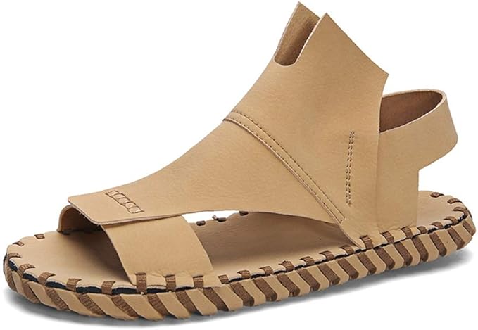 Amazon Co Jp You Are Fashion アウトドアファッションメンズサンダル夏の男性カジュアルシューズ通気性のビーチサンダルsapatos Masculinosオープントゥステッチ軽量滑り止め 服 ファッション小物
