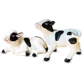 XKFLAUHM 2pcs Holstein Cow Figurine Statue Farmhouse Cow Statues Cute Farm Cow Decorations for Home Farmhouse Office Table Shelf Decor