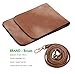 Bosam Matte Faux Leather Cell-phone-Bag-Pouch-Woman Crossbody Purse case with Touch Screen Window and Shoulder Strap (Brown)