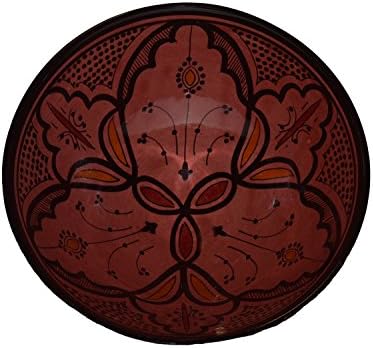 Ceramic Bowls Moroccan Handmade Serving Bowl Safi Red (Large 12 inches)