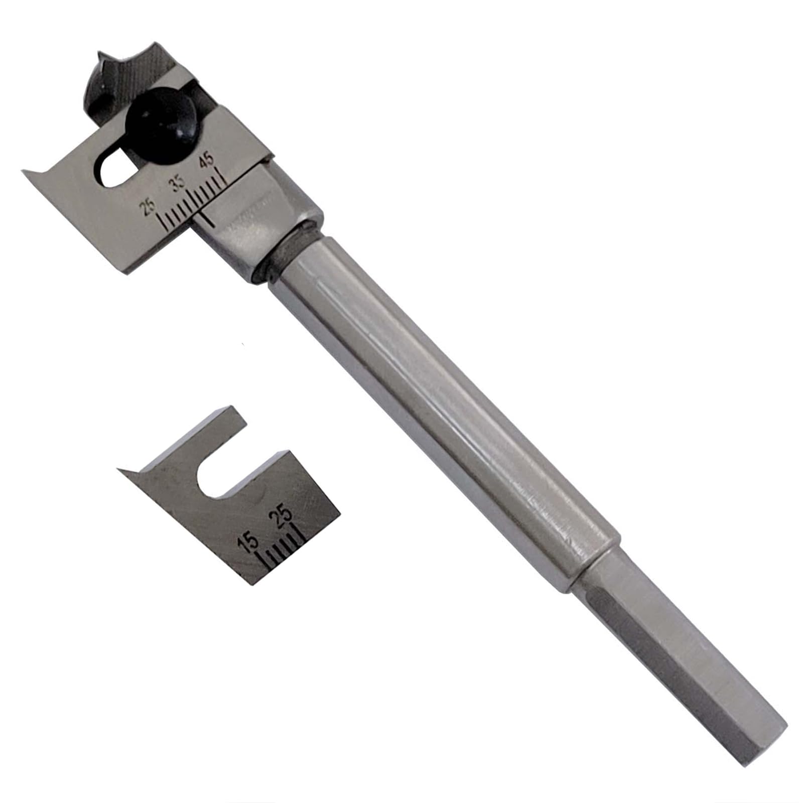 15-45mm Adjustable Spade Bit Tool Expansive Flat Woodworking Boring Drill Bit Set