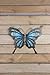 LIFFY Metal Butterfly Wall Decor - Outdoor Garden Fence Patio Art - Glass & Metal Butterfly Decor Gifts for Women