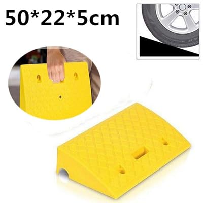 Car Kerb Ramps Curb Ramp, Portable Lightweight Plastic Threshold Ramps for Car, Truck, Scooter, Bike, Motorcycle, Wheelchair Mobility, 50x22x5cm 