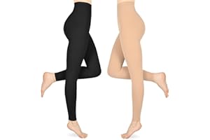 WEGITCS Compression Pantyhose for Women & Men, 2 Pairs 15-20mmHg Medical Graduated Compression Stockings Leggings