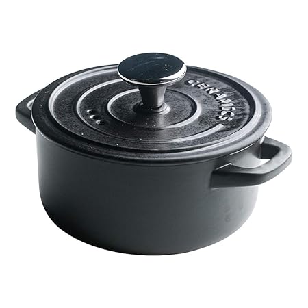 Olla de con Tapa Olla Olla con tapa de cristal Cerámica de alta ...