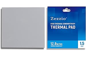 12.8 W/mK Silicone Thermal Pad for Heatsink GPU CPU RAM SSD LED Cooler IC Chipset Cooling (120 * 120 * 1.5)