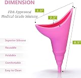 DDSHUN Female Urination Device Urinal Funnel Silicone Reusable Portable view 3