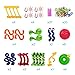 AMOSTING Marble Runs Toy Set, Race Track Railway Maze Toys Construction Child Building Blocks Toys with Glass Marbles,105 Pieces Ball Race Game