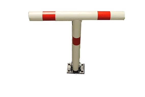 Parkplatzsperre ito Kreuz rot weiß / 65 x 60 cm umlegbar Pfosten Absperrpfosten inkl. 3 Schlüssel