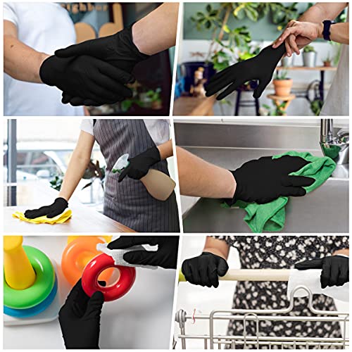 Nitrile Gloves, Hizek 100 Pcs Disposable Gloves,4 mil,Latex Free,Powder
