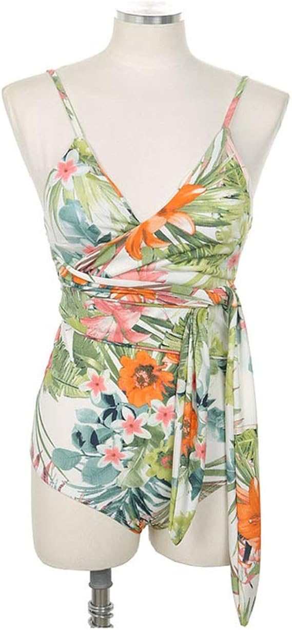 Amazon Mjzjp ワンピース レディース 女性用水着 速乾 花柄 お洒落 快適 Color Flower Size M ワンピース 通販
