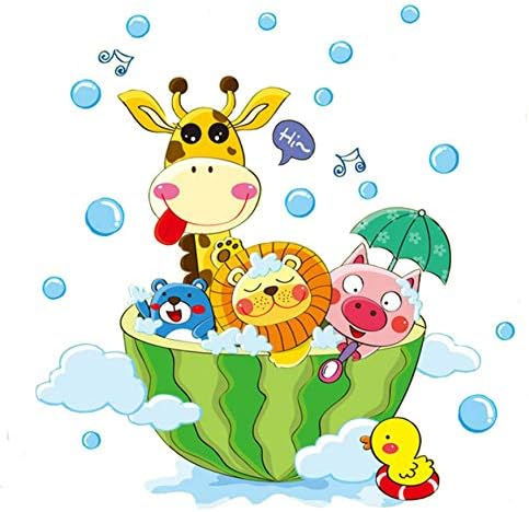 YANCONG Nette Tiere In Der Badewanne Dusche Wandaufkleber Badezimmer