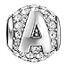 SOUFEEL New Letter A Charms Swarovski 925 Sterling Silver Charms for Bracelets Necklaces Letters Series