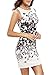 Elevesee Women's Floral Bodycon Cocktail Party Summer Dresses White Medium