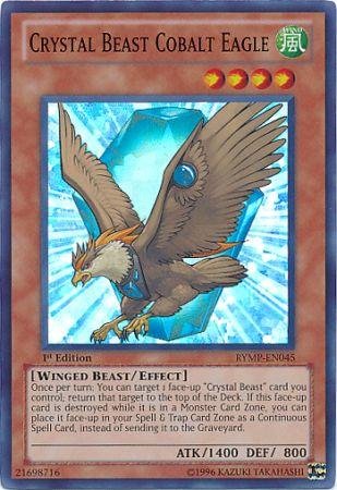 Yu-Gi-Oh! - Crystal Beast Cobalt Eagle (RYMP-EN045) - Ra Yellow Mega-Pack - 1st Edition - Super Rare