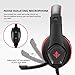 Lioeo Stereo Gaming Headset for PC, PS4, Xbox One Controller, Noise Isolation Over Ear Game Headphones with Mic, Surround Sound for Laptop Mac Computer Switch Games (Red)thumb 3