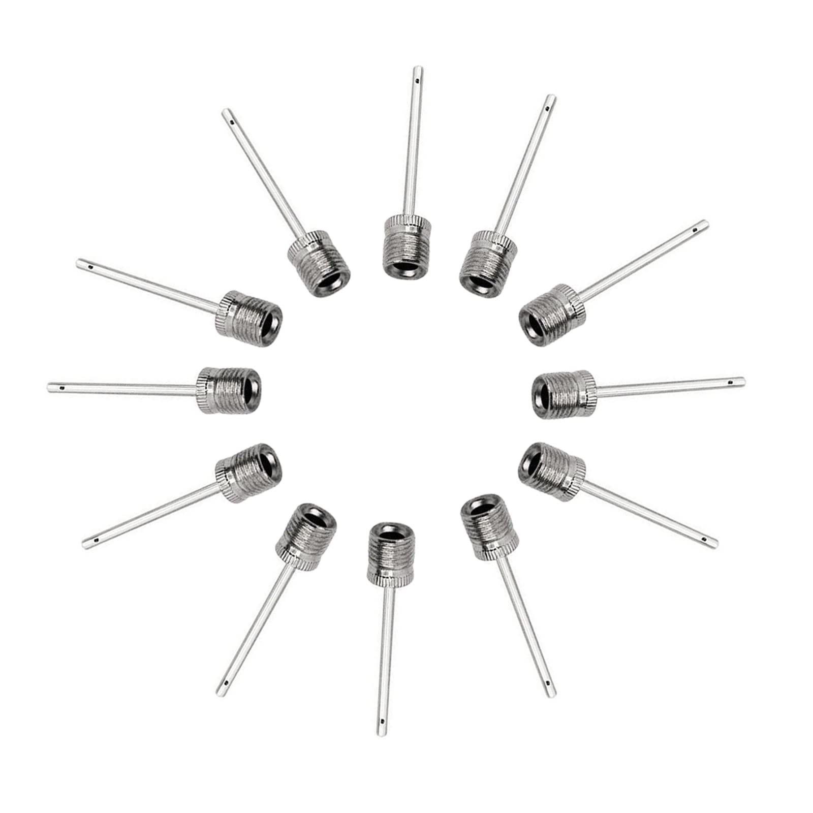 SHULLIN Pack of 20 Ball Needles Adapter Silver Ball Pump Needles Ball Valve Needle Set Needle Replacement Needles Ball Pump Needle for Football Handball Basketball Volleyball Ball Pump Football