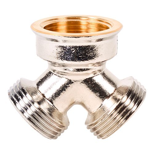'VARIOSAN Y Splitter 10940, 3/4 "Female x 3/4-Inch Brass/Chrome Plated