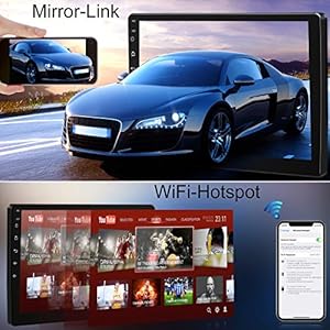 ANKEWAY 10,1 Pollici Android 9,1 Autoradio 2 DIN GPS Navigation Bluetooth/WiFi Car Stereo, 1080P HD Touch Screen Sistema… - immagine 5