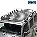 EAG 4 Door Roof Rack Cargo Basket with Wind Deflector Fits for 07-18 Wrangler JK