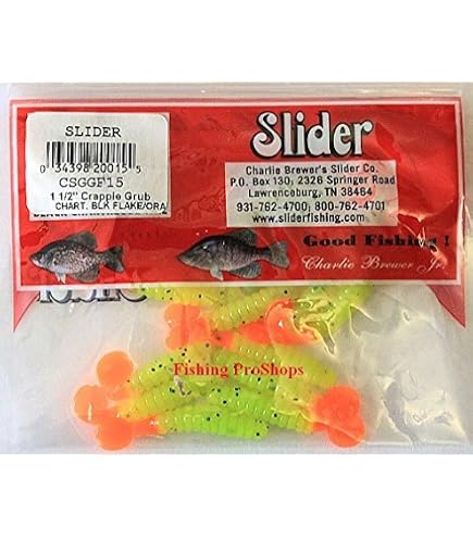 Slider Crappie/Panfish Grub Lure, 1-1/2-Inch, White : Fishing Lures : Sports & Outdoors