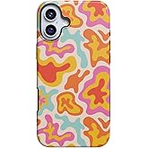 Casely iPhone 16 Plus Case | Tropical Color Splash | Abstract Retro | Bold Protective Design | Compatible with MagSafe
