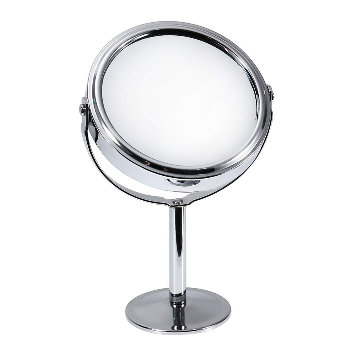 Frcolor Small Makeup Mirror Double Sided Magnifying Mirror Portable Table Mirror (3.7in diameter)