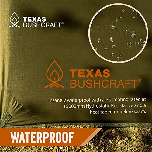Texas Bushcraft Emergency Camping Tarp, Waterproof 10x10 Emergency