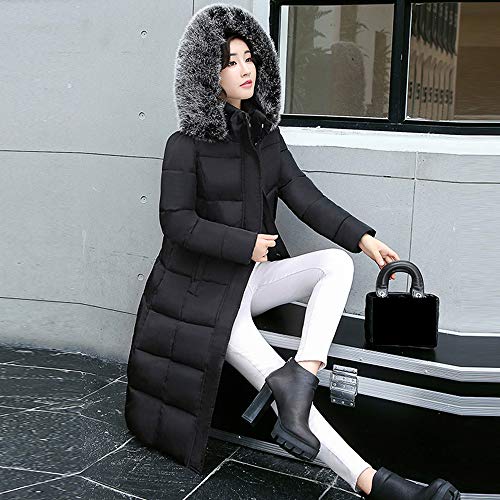 image for NUWFOR Parka Jacket Women Faux Fur Hooded Cotton Padded Long Sleeve Ou