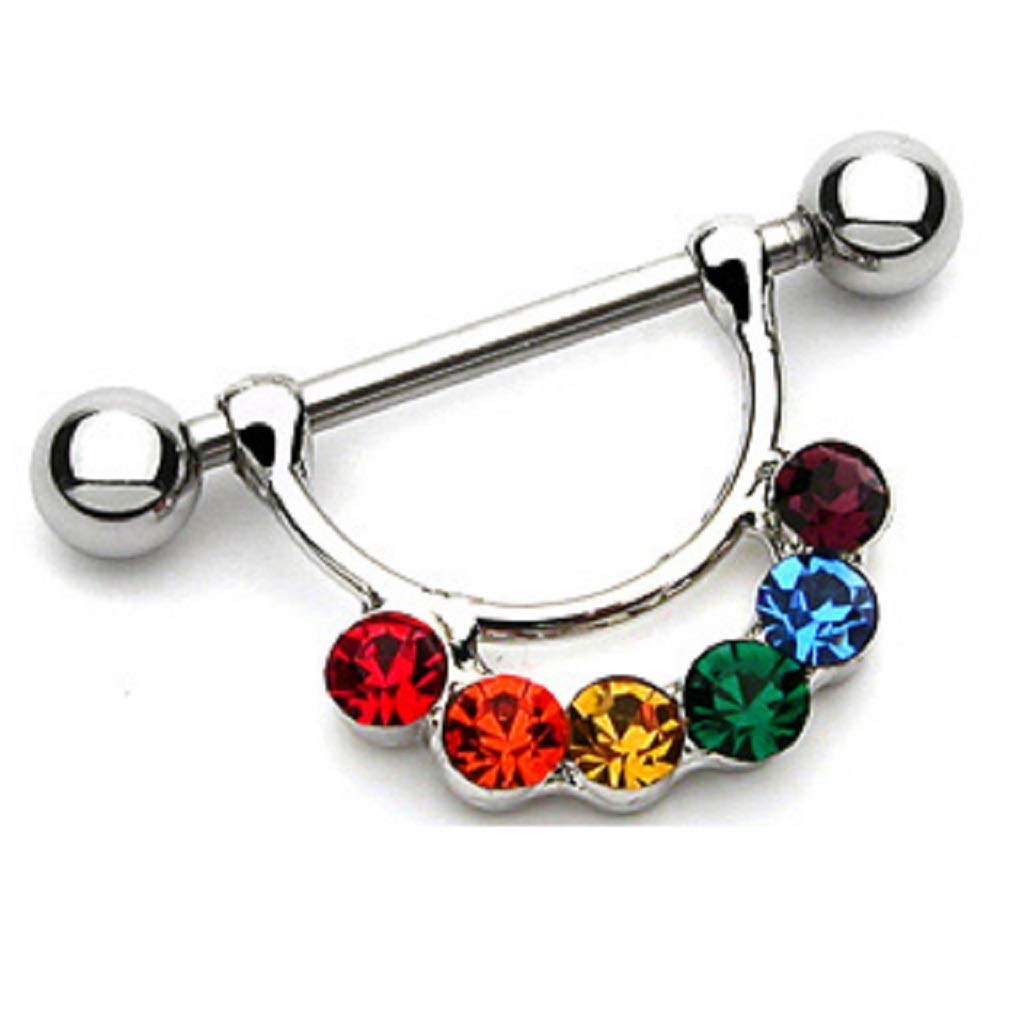 PiercedOff Nipple Shield with a Rainbow Dangle