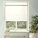 Chicology Cordless Magnetic Roman Shades / Window Blind Fabric Curtain Drape, Thermal, Light Filtering - Mountain Snow, 27