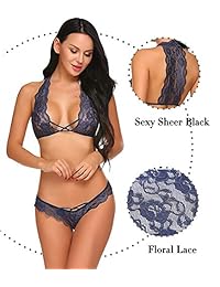 Avidlove Conjunto de lencería, brasier y calzones, babydoll body 2 piezas