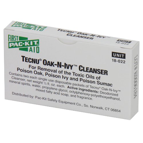 Pac-Kit by First Aid Only 18-022 Tecnu OAK-N-IVY Cleanser Packet (Box of 2)