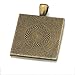 IGOGO 20 PCS Square Pendant Trays Pendant Blanks Cameo Bezel Cabochon Settings 25x25 mm Antique Bronze Color