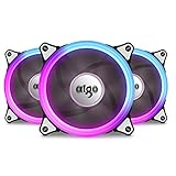 Aigo Aurora C3 Kit Case Fan 3-Pack RGB LED 120mm High Performance High Airflow Adjustable colorful PC CPU Computer Case Cooling Cooler with Controller
