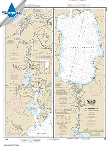 NOAA Chart 11495: St. Johns River Dunns Creek to Lake Dexter, 37.6 X 27.5, WATERPROOF
