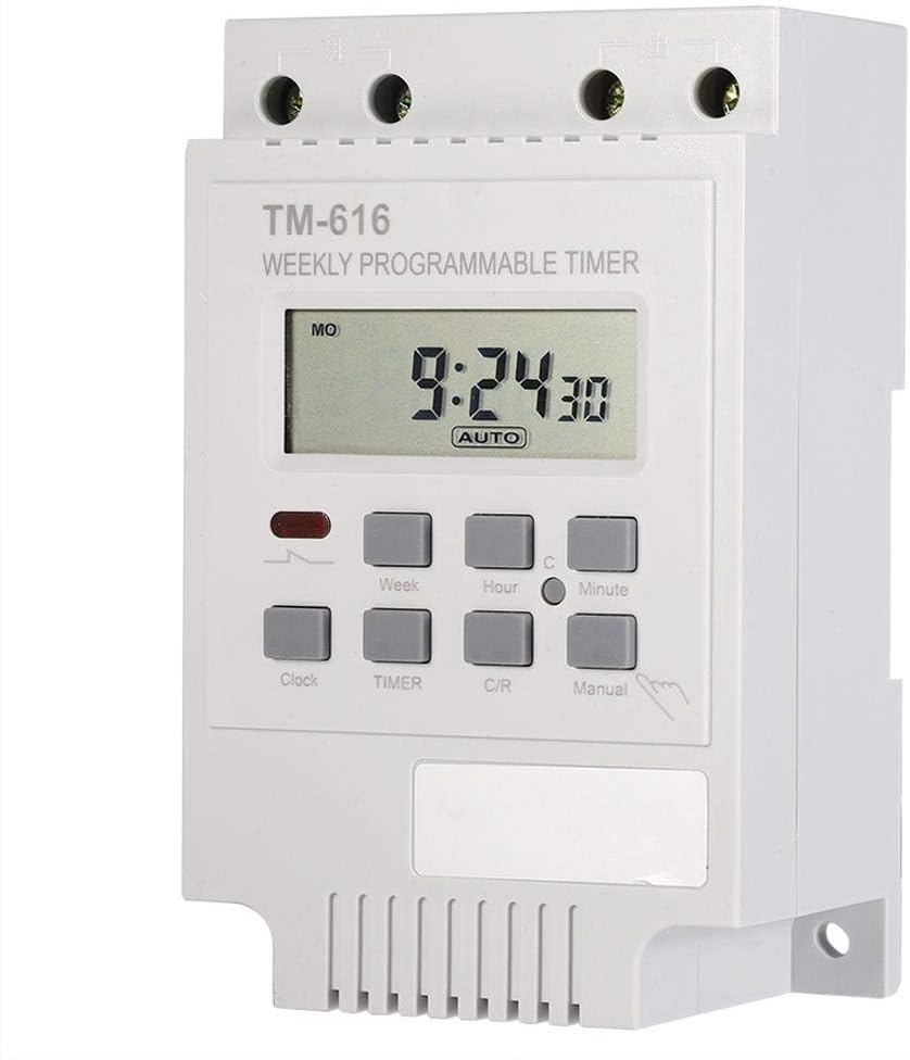 Minuterie programmable numérique,Programmateur horaire électrique hebdomadaire à affichage Minuterie programmable numérique,Programmateur horaire électrique hebdomadaire à affichage