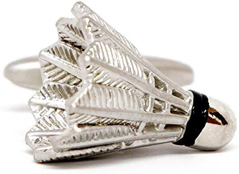 Silver Tone Shuttlecock Badminton Birdie Sports Lover Cufflinks A2113