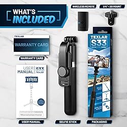 Texlar Selfie Stick Tripod with Remote for iPhone