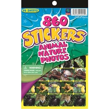 Eureka Educational Wild Animal Stickers for Kids, 860 pcs
