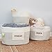 Emopeak Storage Basket - Cotton Rope with STORAGE and TOYS Labels, Beautiful Color Design, Home Decor addition for Toy Storage, Blankets, Laundry, Games