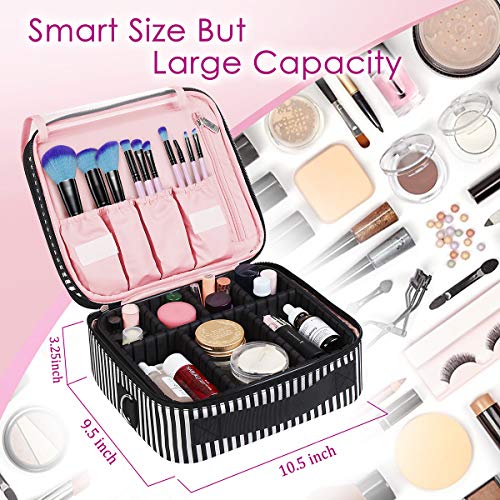 CREATIVE DESIGN Large Makeup Bag, 3 Layers Travel Makeup Organizer Cosmetic Bag Portable Train Cosmetic Case for Make up Accessories Digital Accessories 4 CREATIVE DESIGN Large Makeup Bag, 3 Layers Travel Makeup Organizer Cosmetic Bag Portable Train Cosmetic Case for Make up Accessories Digital Accessories