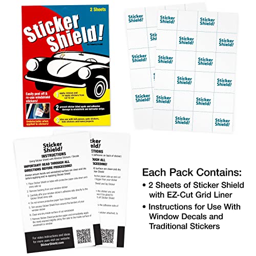 STICKER SHIELD Windshield Sticker Applicator for Easy Application