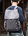 Muzee Canvas Backpack for School Travel Rucksack Fits up to 15 inch Laptop (Gray)