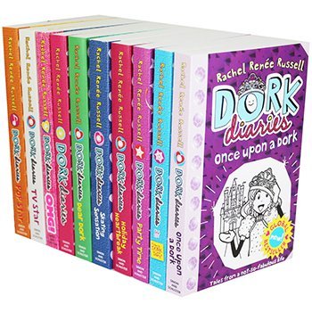 Rachel Renee Russell Dork Diaries 8 Books Slipcase Collection Pack Set (Dork Diaries Omg All About Diary, Dork Diaries Holiday Heartbreak, Dork Diaries 3 1/2 How to Dork Your Diaries, Pop Star, Dear Dork, Skating Sensation, Party Time,dork Diaries)