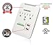 KRIËGER® KRW32U Wall Mount Surge Protector 3 Outlet 540J Advanced Fireproof Surge Protection - Dual USB Ports (3.4A max)