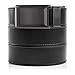 SlideBelts Men's Classic Belt with Premium Buckle (Black Leather With Framed Gunmetal Buckle (Vegan), One Size)