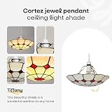 MiniSun Tiffany Style White Stained Glass Pendant Light Shade Cortez Jewel view 2
