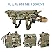 Excellent Elite Spanker Tactical Dog Molle Vest Harness Training Dog Vest Handle with 2 ~ 3 Detachable Pouches(Multicam-L)